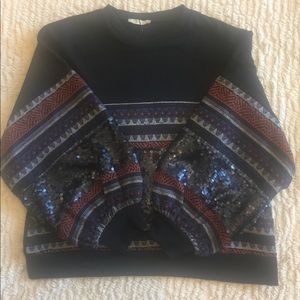 NWT Zara TRF Sequined Sweatshirt